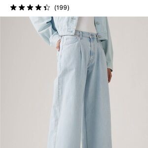 Levi's Light Blue Flare Jeans Baggy Dad Jean 30/32